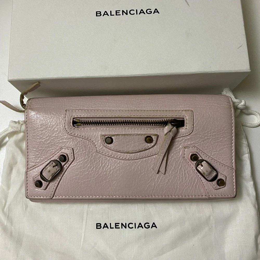 FLASH SALE! 🥳 Balenciaga Long Leather Wallet. Light Blush Pink/Nude. - Picture 14 of 16